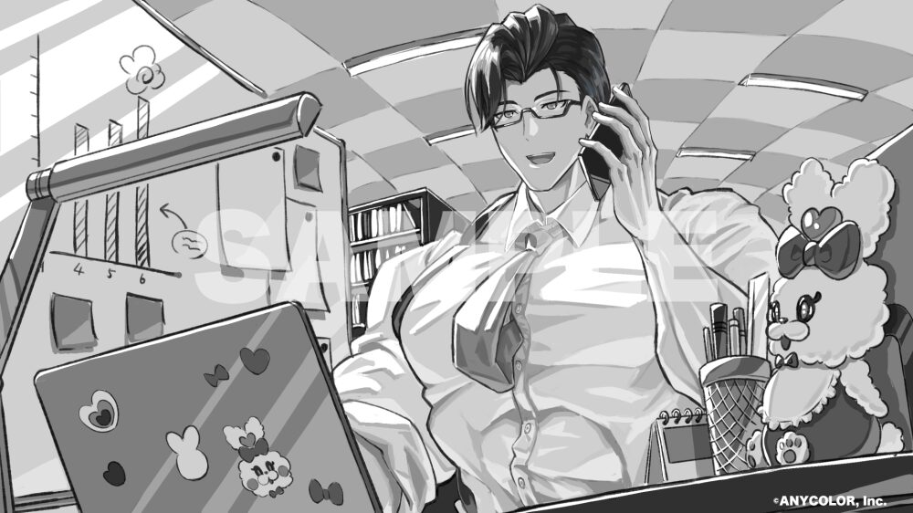 五木左京さまエイプリルフールイラスト_モノクロ