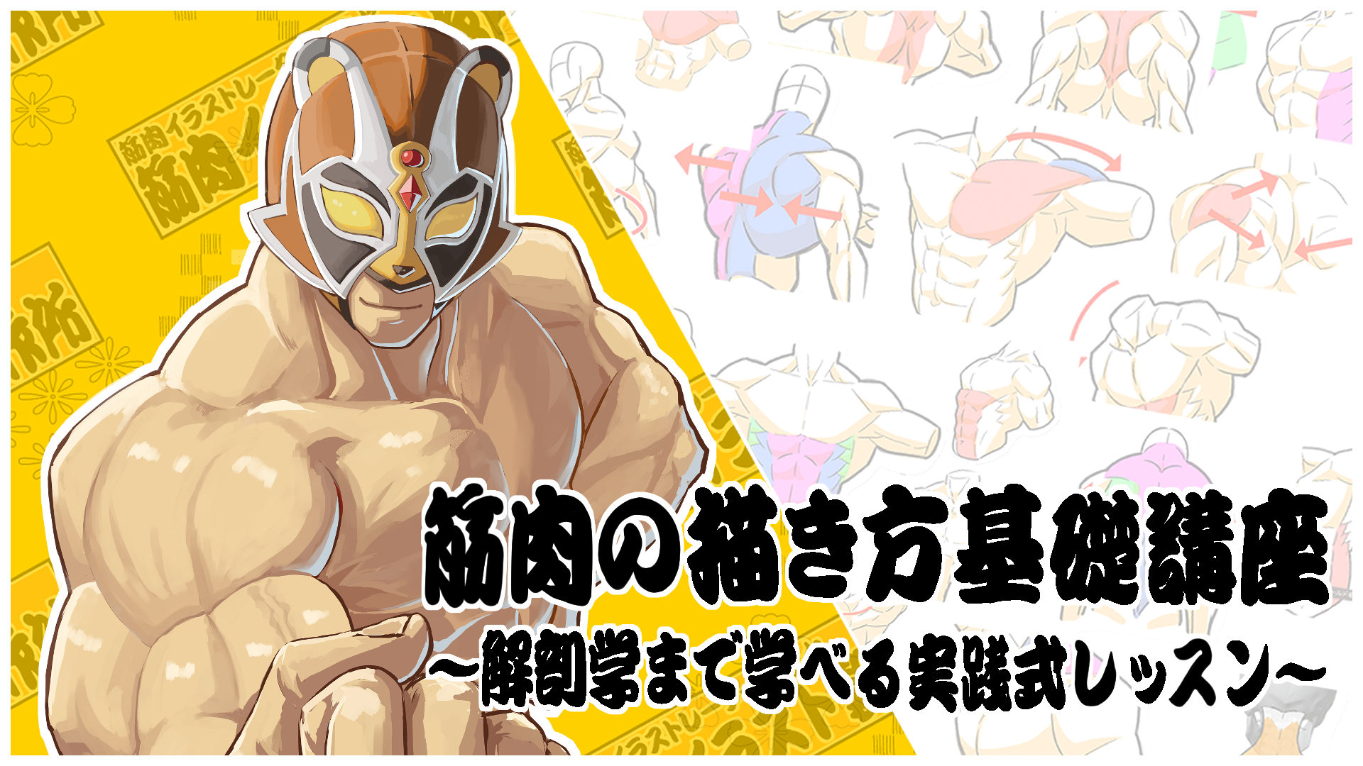 筋肉の描き方基礎講座〜解剖学まで学べる実践式レッスン〜